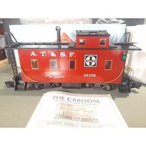 Railway Express Agency A.T.&S.F. 42156 Caboose G Scale Polk’s REA NOS Boxed